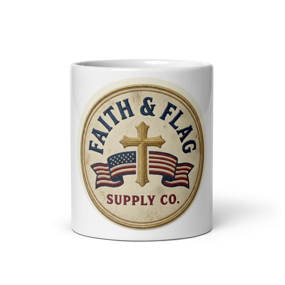 Badge Mug, front view